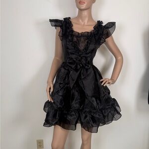 Black Ruffled cupcake goth dress
